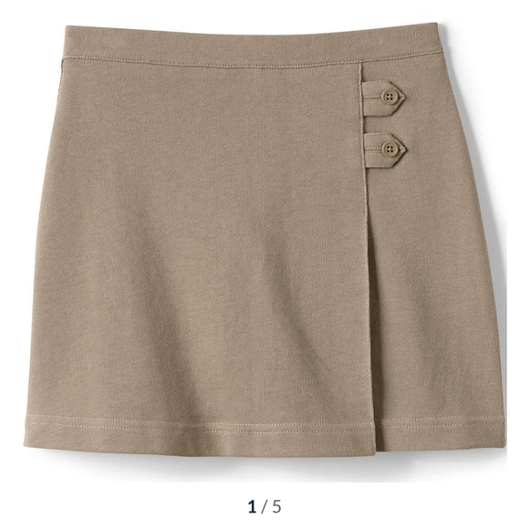 LandsEnd Girls Knit Above the knee skort. Uniform, size 12 - Picture 2 of 5